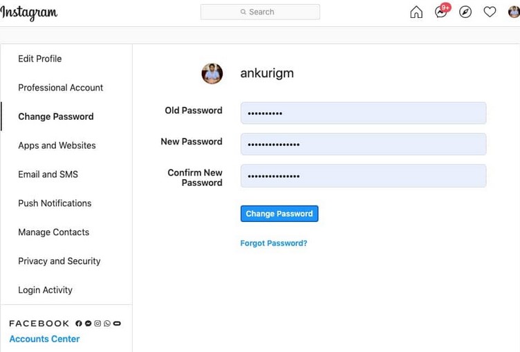 How to Change Instagram Password Without Old Password